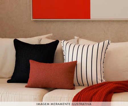 Kit Almofadas Essence Listras Azul Marinho e Marsala Listras | Westwing