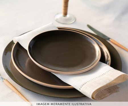 Jogo de Sousplat Melbourne Taupe | Westwing