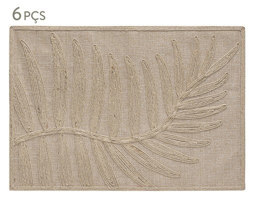 Jogo de Lugar Americano Palm Natural, Bege | WestwingNow