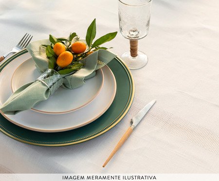 Jogo de Pratos para Sobremesa Vivant Off-white | Westwing
