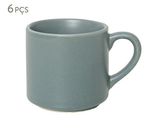 Jogo de Xícaras para Café Peter Folha, Azul | WestwingNow