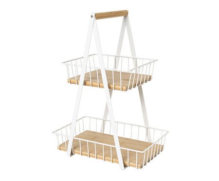 Cesto Duplo Enjoy Branco | Westwing