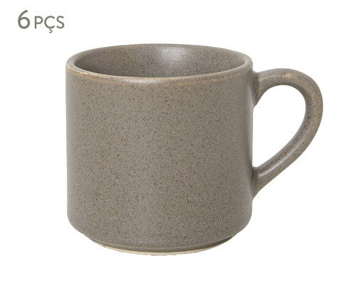 Jogo de Xícaras para Café Peter Mocca, Cinza | WestwingNow