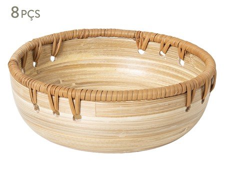 Jogo de Bowls Duo Rattan Natural | Westwing
