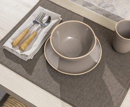 Jogo de Lugar Americano Loom Liva Taupe | Westwing