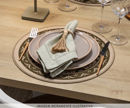 Jogo de Lugar Americano Mandala Taupe | Westwing