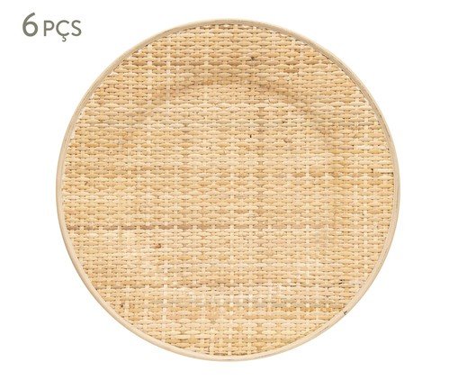 Jogo de Sousplat Rattan Leif, Natural | WestwingNow