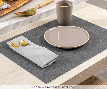 Jogo de Lugar Americano Cozy Dark Grey | Westwing