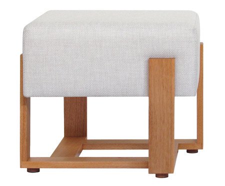 Pufe em Linho Prism - Transparente | Westwing