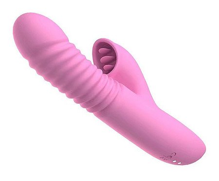 Vibrador Vai e Vem e Língua com Aquecimento Flick - Rosa | Westwing