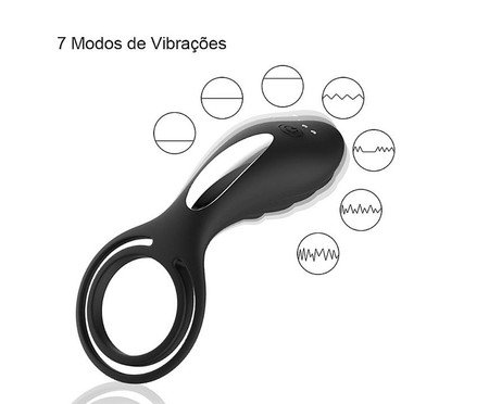 Vibrador Anel Peniano Duplo Zeus - Preto | Westwing