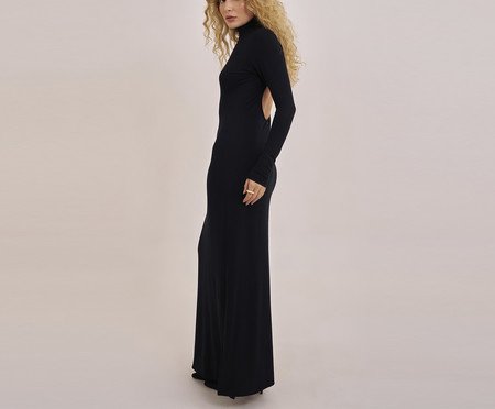 Vestido Manga Longa Julia Preto | Westwing