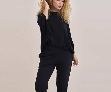 Blusa Triangle Bamboo Preta | Westwing