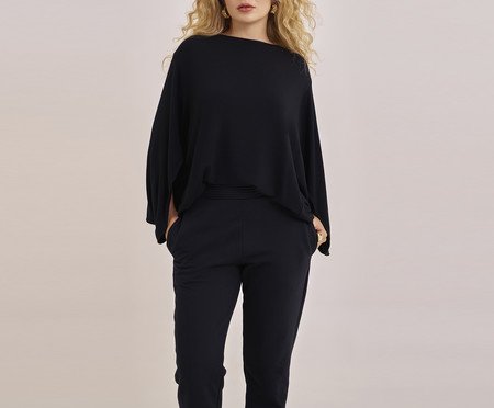 Blusa Triangle Bamboo Preta | Westwing