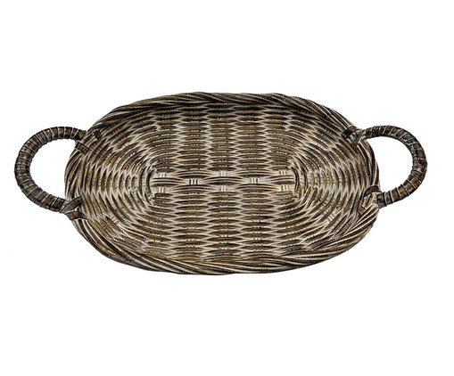 Bandeja Decorativa Tramada Dépouillé Marrrom e Branco, brown | WestwingNow