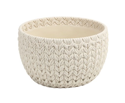 Vaso Decorativo Panier Branco Pequeno, white | WestwingNow