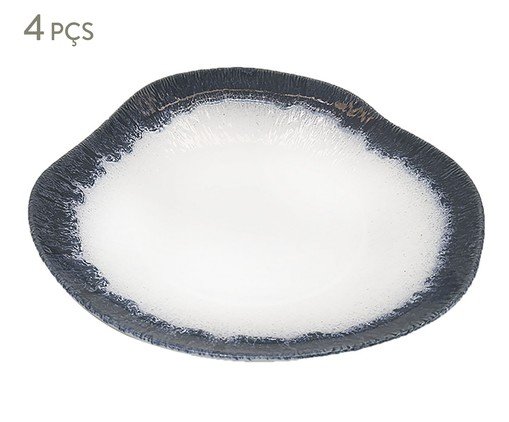 Jogo de Saladeira em Porcelana Phare Branco e Azul, white | WestwingNow