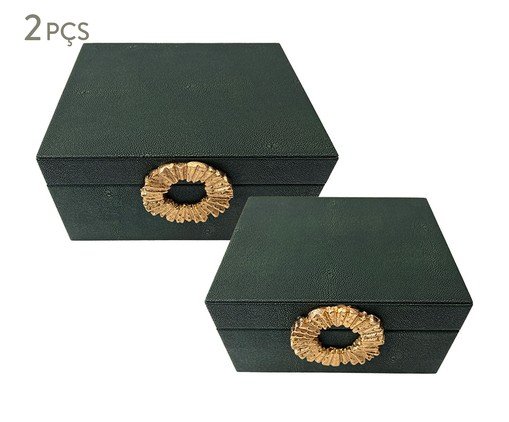 Jogo de Caixas Decorativas Élysées Verde, green | WestwingNow
