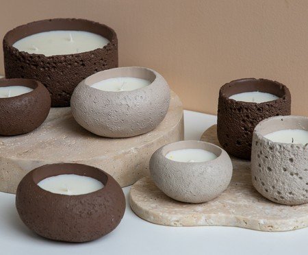 Vela Aromatizada Struttura Marrom | Westwing