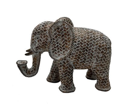Elefante Decorativo Savanna Marrrom e Branco | Westwing