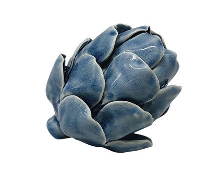 Flor Decorativa em Cerâmica Cynara Azul | Westwing