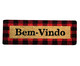 Capacho Indiano Top Bem-Vindo - Bege e Vermelho, Bege | WestwingNow