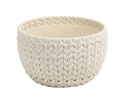 Vaso Decorativo Panier Branco Médio, white | WestwingNow