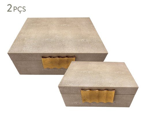 Jogo de Caixas Decorativas Faubourg Bege, beige | WestwingNow