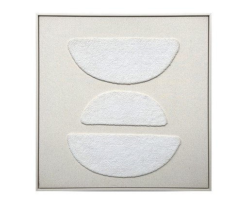 Quadro Decorativo em Linho e Lã Acervus Bege e Branco, white | WestwingNow