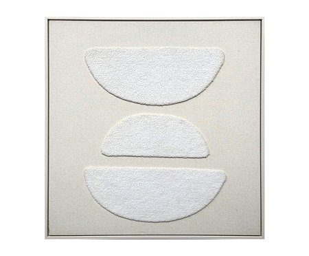 Quadro Decorativo em Linho e Lã Acervus Bege e Branco | Westwing