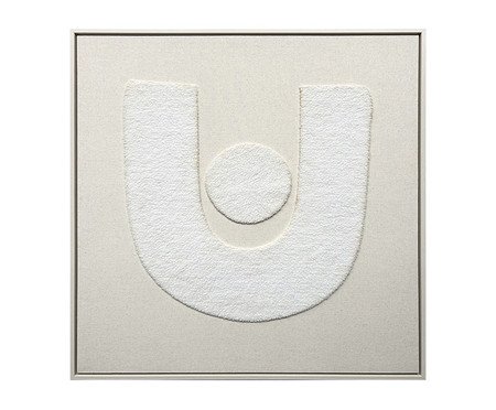 Quadro Decorativo em Linho e Lã Linea Bege e Branco | Westwing