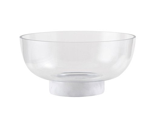 Centro de Mesa Transparente com Base em Mármore, transparent | WestwingNow