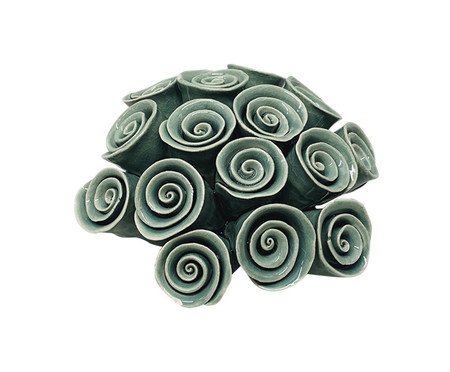 Flor Decorativa em Cerâmica Flos Verde | Westwing