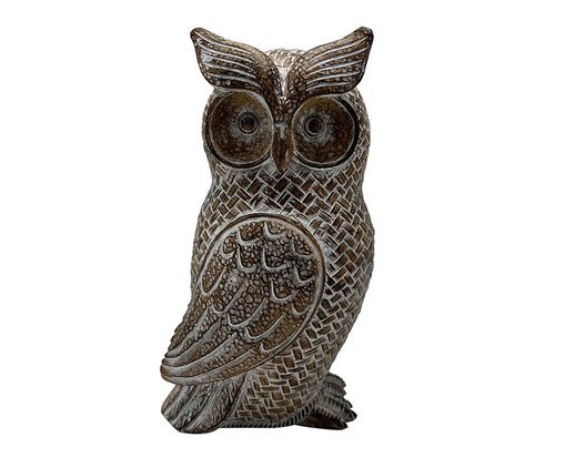 Coruja Decorativa Mocho Marrrom e Branco, brown | WestwingNow
