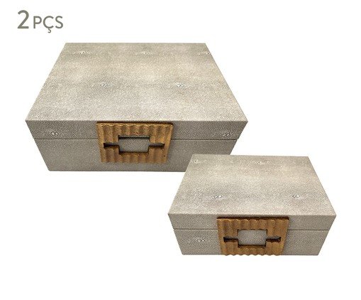 Jogo de Caixas Decorativas Saint Bege, beige | WestwingNow