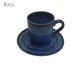 Jogo de Xícaras com Pires Navy Azul e Preto, multicolor | WestwingNow