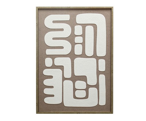 Quadro Decorativo em Linho Trouble Cinza e Branco, grey | WestwingNow