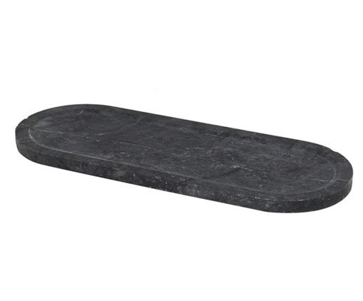 Centro de Mesa em Mármore Ellisse Preto, black | WestwingNow