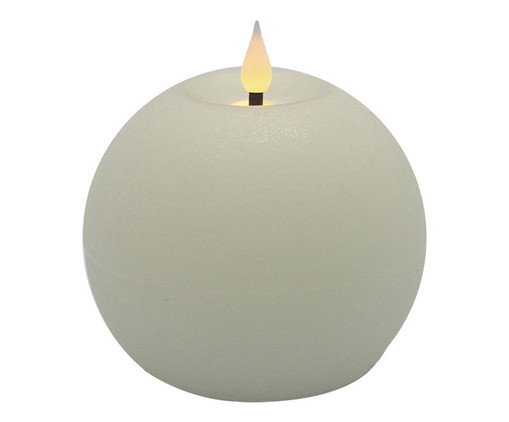 Vela Decorativa de LED Cerchio Branco Pequeno, white | WestwingNow