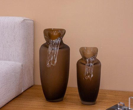 Vaso Decorativo Cascata Marrom Médio | Westwing