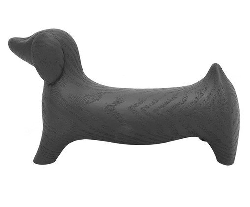 Adorno Decorativo Cachorro Abbaio Preto, black | WestwingNow