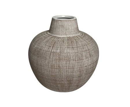 Vaso Decorativo Cinzelo Marrom e Branco | Westwing