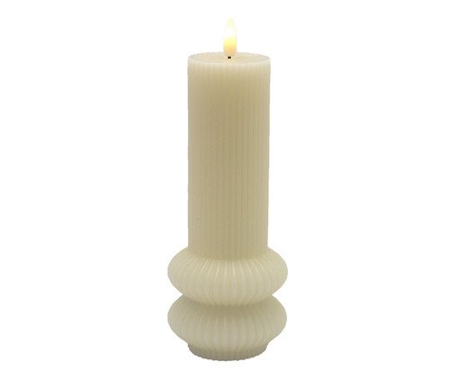 Vela Decorativa de LED Leggero Bege, beige | WestwingNow