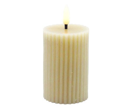 Vela Decorativa de LED Niche Bege Pequeno | Westwing