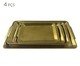 Jogo de Bandejas Decorativas Brillant Dourado, gold | WestwingNow