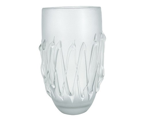 Vaso Decorativo Lignes Fosco Pequeno, transparent | WestwingNow