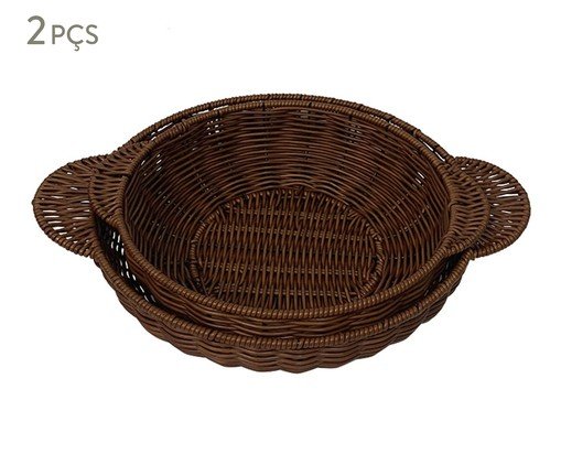 Jogo de Cestas Decorativa Filum Marrom Escuro, brown | WestwingNow