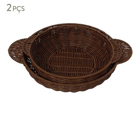 Jogo de Cestas Decorativa Filum Marrom Escuro | Westwing