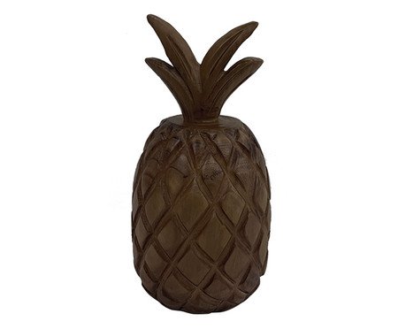 Adorno Decorativo de Abacaxi Corona Marrom