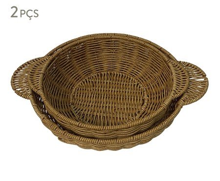 Jogo de Cestas Decorativa Filum Marrom Claro | Westwing